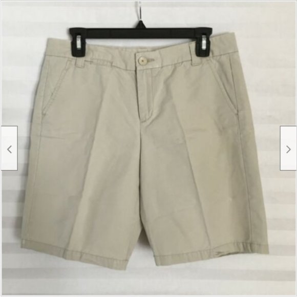 Khakis By Gap Boyfriend Roll Up Shorts Women’s Beige Pockets - Picture 1 of 9